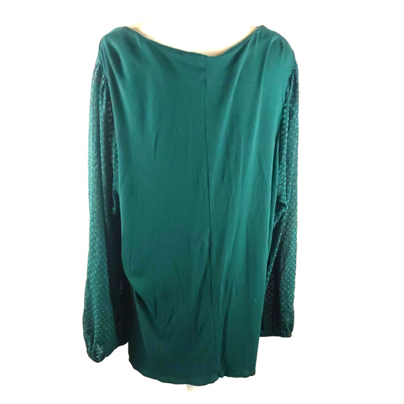 Lane Bryant Women's Long Sleeve V Neck Shirt Size 18/20 Hunter Green - Picture 6 of 9